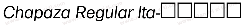 Chapaza Regular Ita字体转换